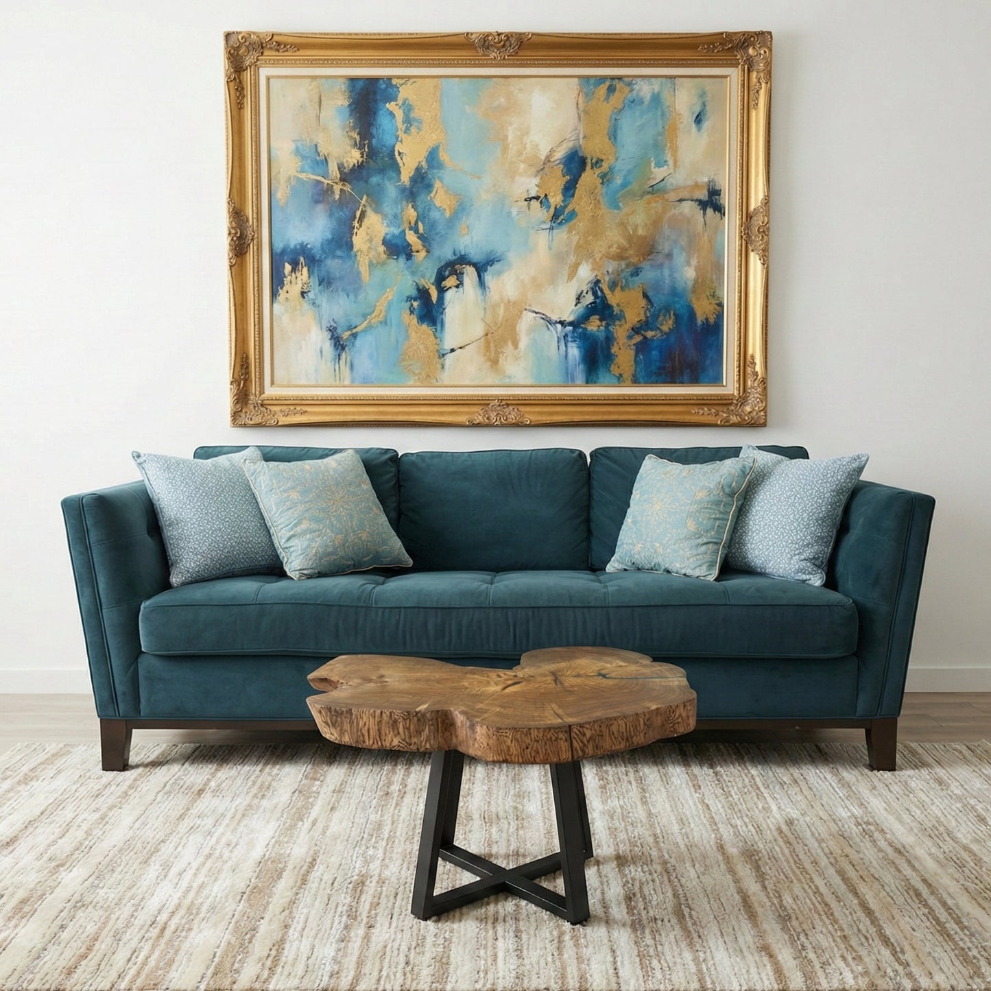 LIVE EDGE OAK COFFEE AND ACCENT TABLE