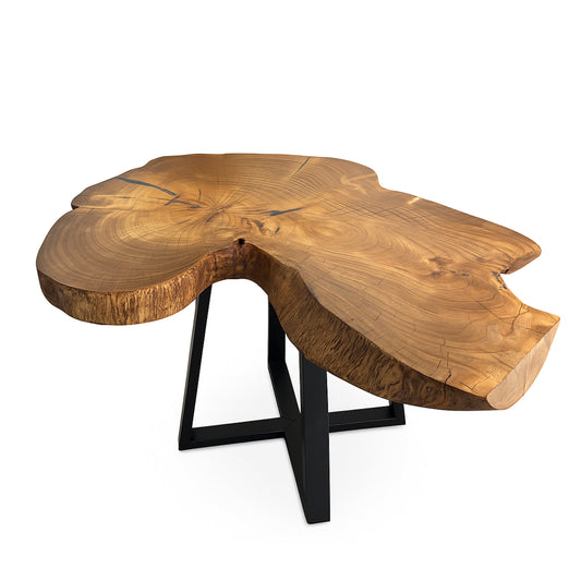 LIVE EDGE OAK COFFEE AND ACCENT TABLE
