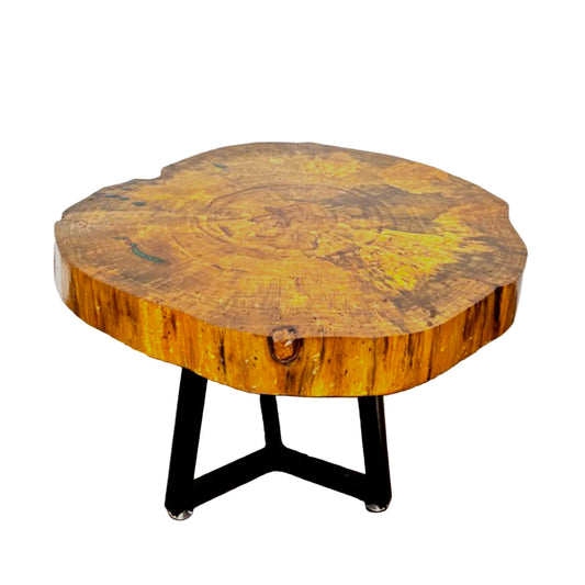 SPALTED LIVE EDGE PECAN ACCENT TABLE