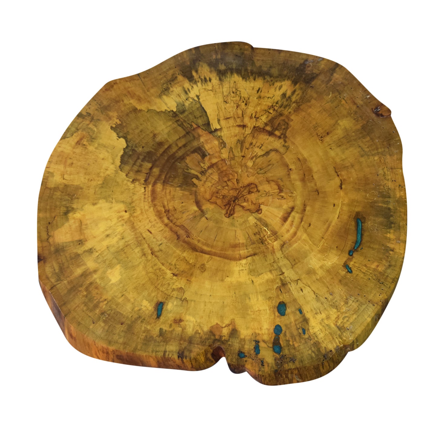 SPALTED LIVE EDGE PECAN ACCENT TABLE