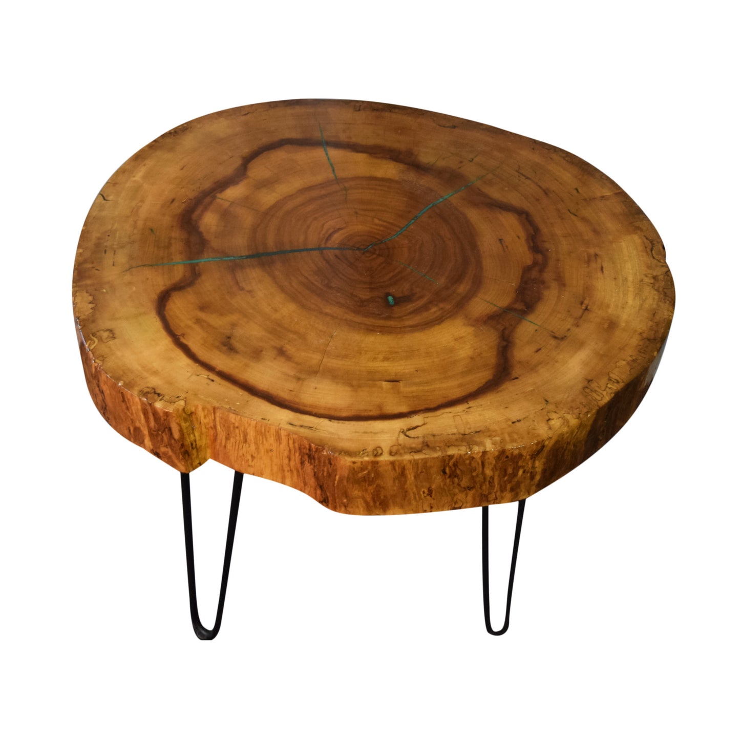 LIVE EDGE PECAN ACCENT TABLE