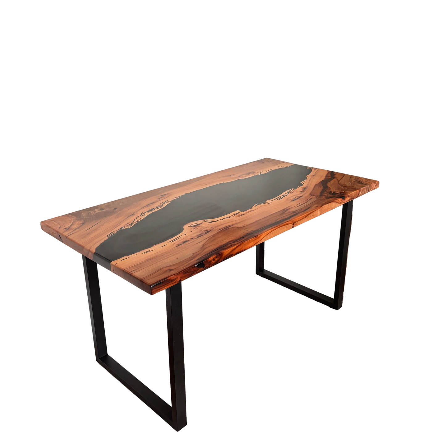 ELM LIVE EDGE DESK - BLACK EPOXY RIVER