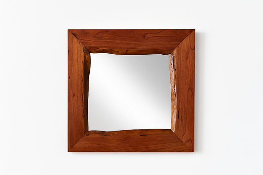 HANDCRAFTED LIVE EDGE MESQUITE FRAME AND MIRROR