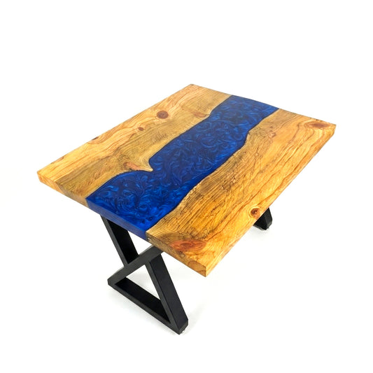 BLUE EPOXY RIVER COFFEE TABLE