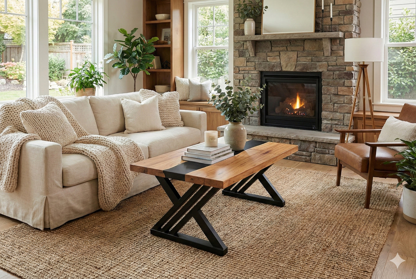 BLACK EPOXY RIVER COFFEE TABLE