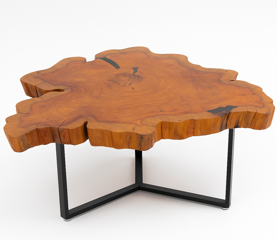 LIVE EDGE CYPRESS COFFEE TABLE