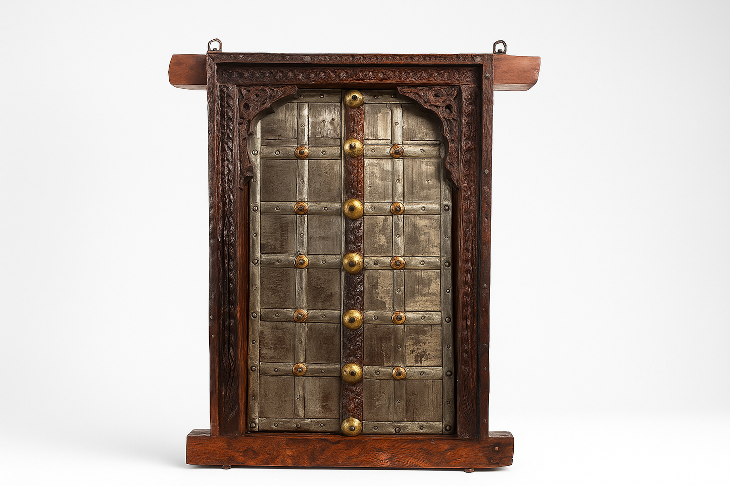 VINTAGE METAL WINDOW SHUTTERS - RUSTIC WALL FRAME