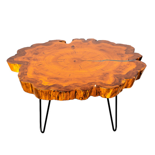 LIVE EDGE CYPRESS COFFEE TABLE
