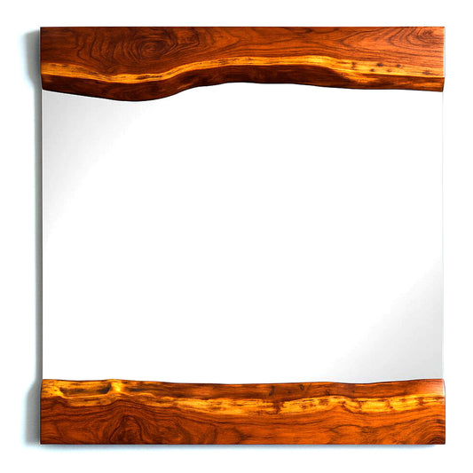 HANDCRAFTED LIVE EDGE MESQUITE FRAME AND MIRROR