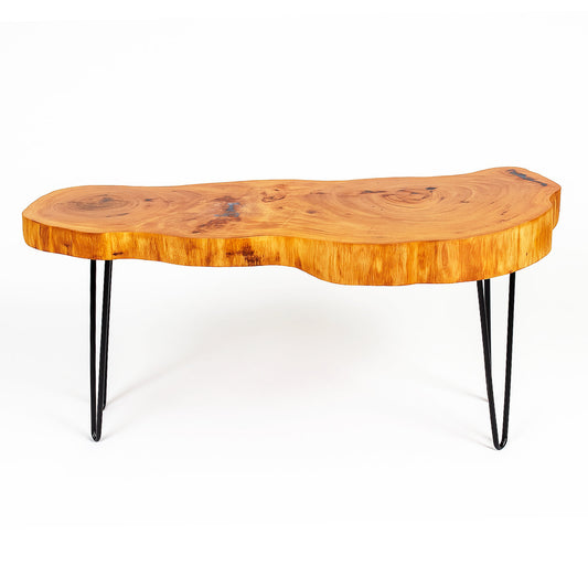 LARGE LIVE EDGE PECAN ACCENT TABLE