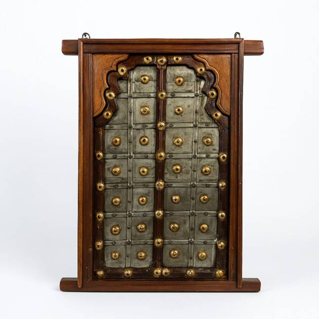 Antique Metal Window Shutters and Frame