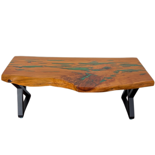 Pecky Cypress Live Edge Coffee Table