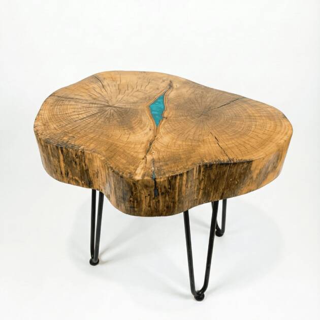 Live Edge Oak Accent/Side Table